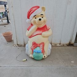 Vintage Whinnie The Pooh Christmas Blow Mold Yard Display 