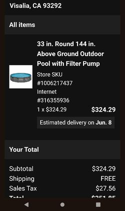 Above Ground Outdoor Pool 