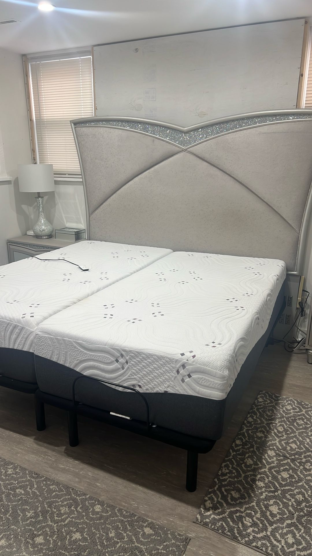 Melrose Place king-size bedroom set with mattress