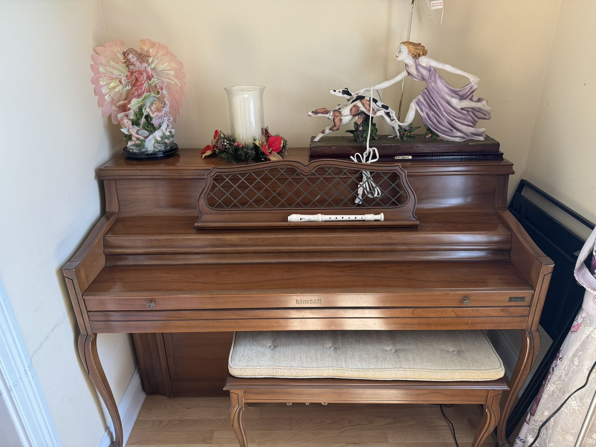 Kimball Console Upright Piano | Satin Oak | SN: 882935 | Used