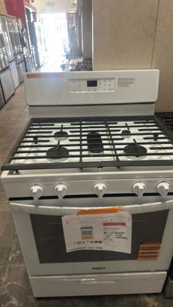 Whirlpool 30” 5 burner gas range in white