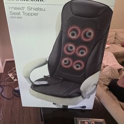 brookstone shiatsu massager seat topper with heat