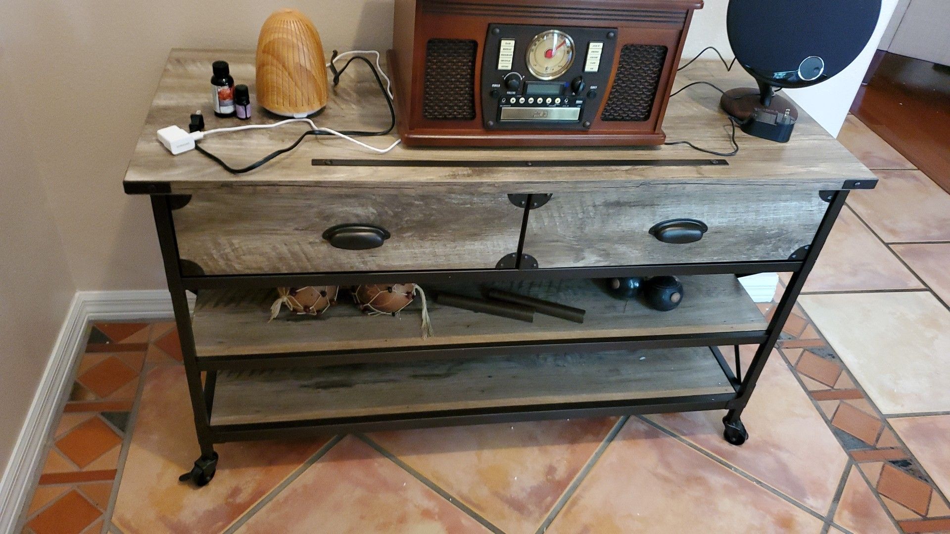 Industrial, farmhouse console table BRAND NEW