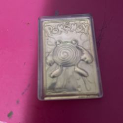 Poliwhirl Pokemon Gold Plated Card