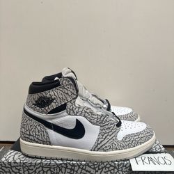 Size 10.5 Men’s ‘White Cement’ Air Jordan 1 High OG Retro