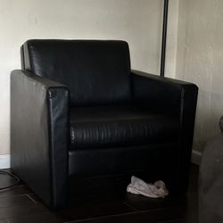 Black Leather Sofa Chair