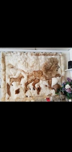 Alpaca Lion king Fur Rug