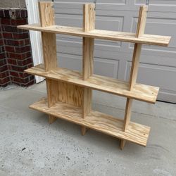 Large Hanging Wooden Shelf
