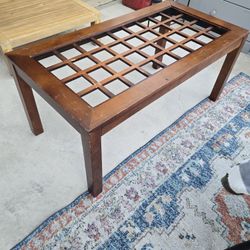 Wood/Glass Coffee Table