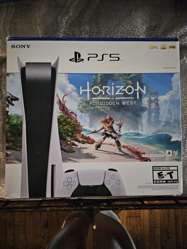 Sony Playstation 5 Blu-Ray Edition Console Horizon Forbidden West Bundle - White
