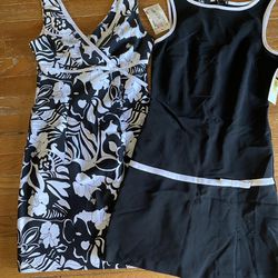 2 NWT Jodi Kristopher Size 3 Black/White Floral Pattern NWT I.N. San Francisco Dress. B/W