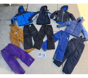 Huge selection of boy & girls snow/ ski clothes. Jackets pants and bibs