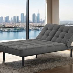 Brand New Dark Grey Futon Sofa Sleeper 