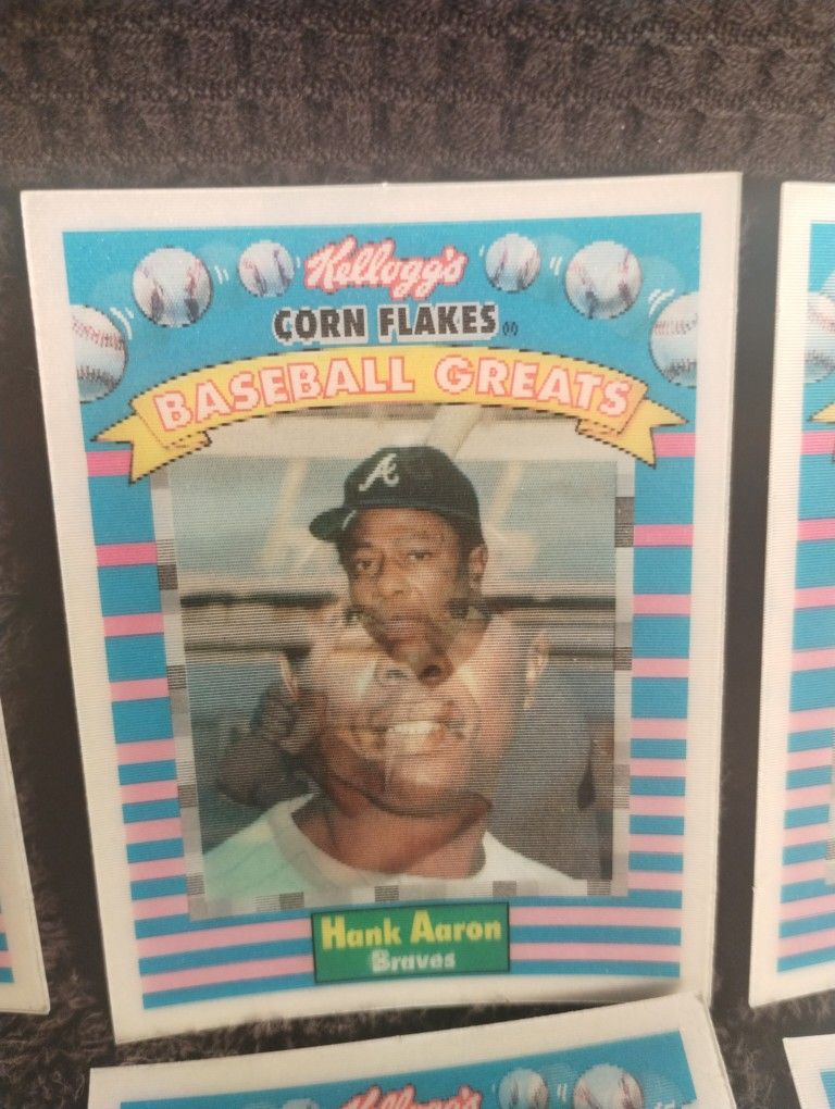 Hank Aaron Ted Williams Willie Mays 15 1991 Sportflics Hologram Cards COMPLETE SET!!!