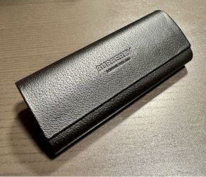 Burberry Black Leather Hard Shell Sunglasses Case