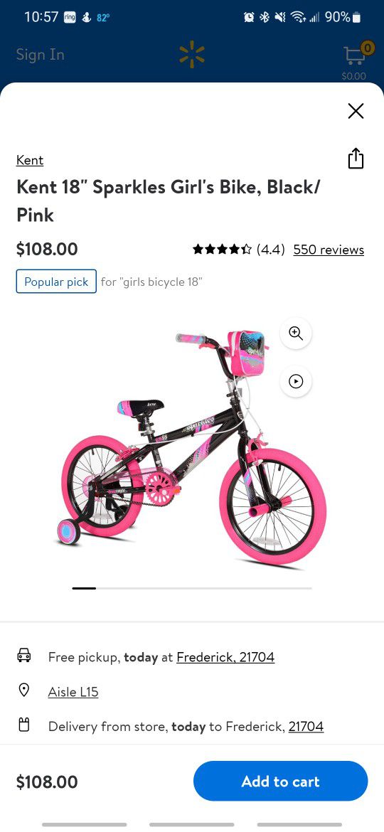 Girls Bike $50