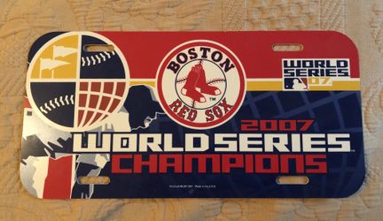 2007 World Series Champion Red Sox License Plate