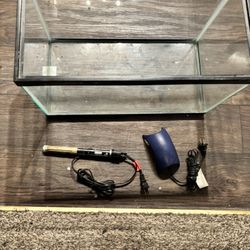 10 Gallon Fish Tank W Heater And Air Pump 