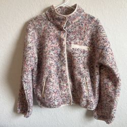 Offline by Aerie Confetti Sherpa Jacket Size Small