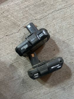 Two ryobi battery