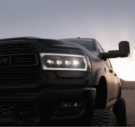 AlphaRex 880552 19-21 Ram 2500 NOVA LED Proj Headlights Plank Style Alpha Blk w/Activ Light/Seq Signal/DRL