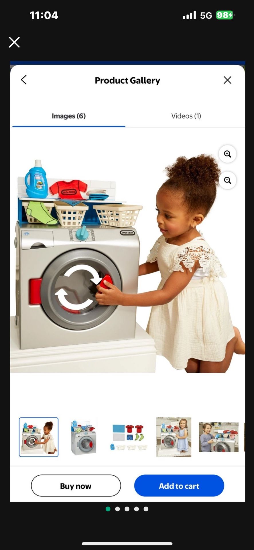 Little Tikes First Washer Dryer Pretend Play Appliance Interactive Toy Washing Machine with 11 Accessories Kids Ages 2+ Brand New in Box