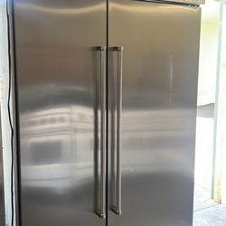 Kitchen Aid 48”Wide Built In Stainless Steel Side By Side Refrigerator 
