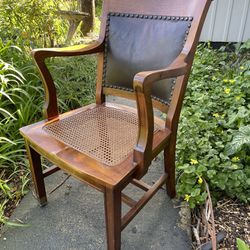 Solid Walnut Antique Desk Chair 