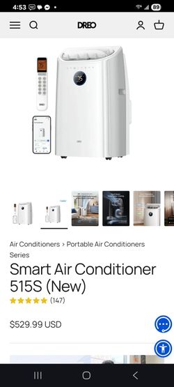 12,000 BTU Dreo Smart Portable Air Conditioner 515S