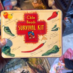 Chili Head, Survival Kit, Lunchbox Metal, No Thermos Great Shape, Vintage