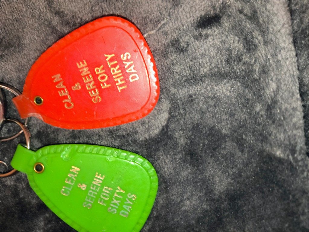 NA AA Sobriety Key Tags Celebrate Sober Time NA