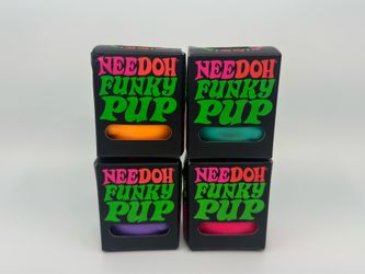 AUTHENTIC Needoh Funky Pup Purple Pink Orange Blue