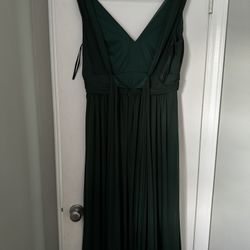 Forest Green Bridesmaid/prom Dress