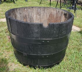 Half Whiskey Barrel Planter