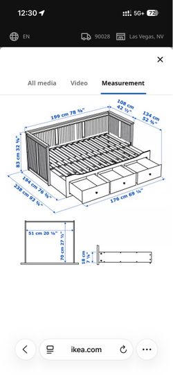 IKEA hemnes twin to full size / queen bed with drawers like new good condition clean