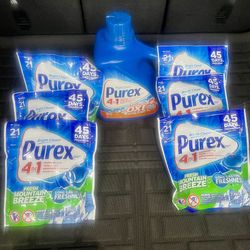 Purex Laundry Bundle – 6 Pods (21 ct) + 128 oz Oxi Liquid Detergen