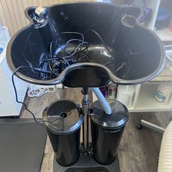 Portable Shampoo Bowl with Electric Pump | Adjustable Basin Height