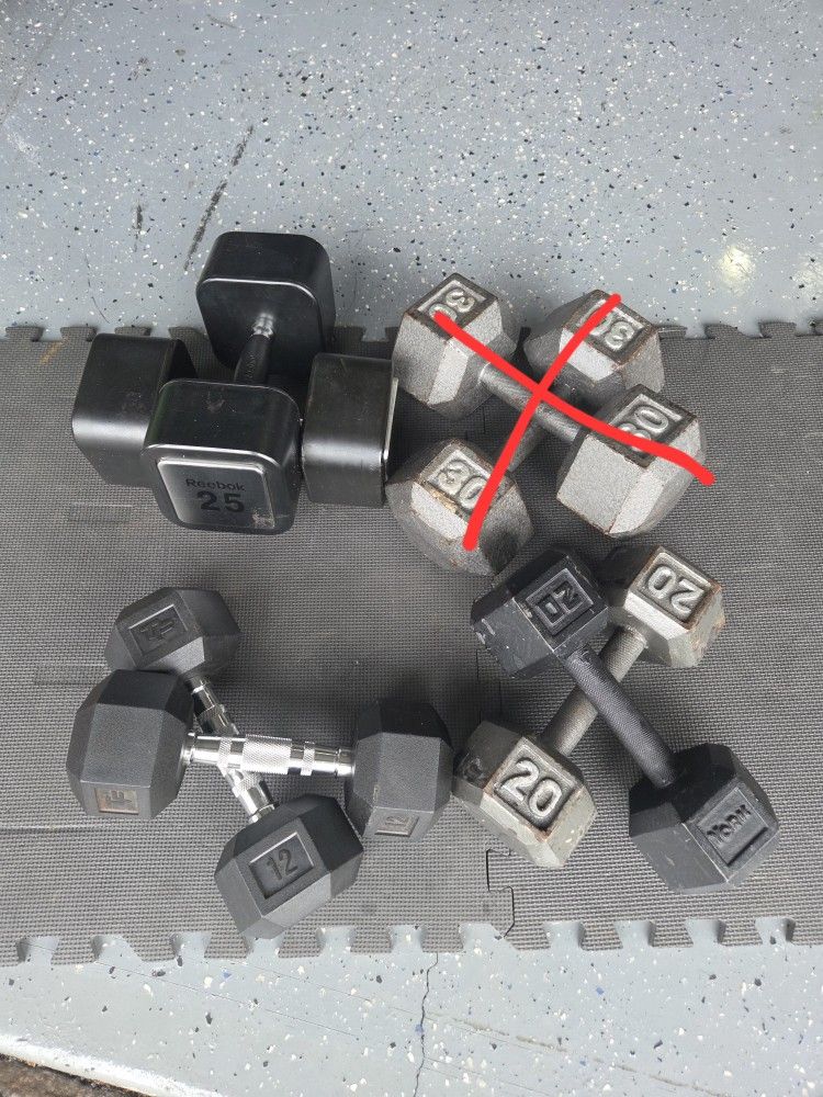 25lbs Dumbbells Set 20lbs Dumbells Set 12 Pounds Dumbbells Set Solid Hex Rubber Dumbells Curl 
