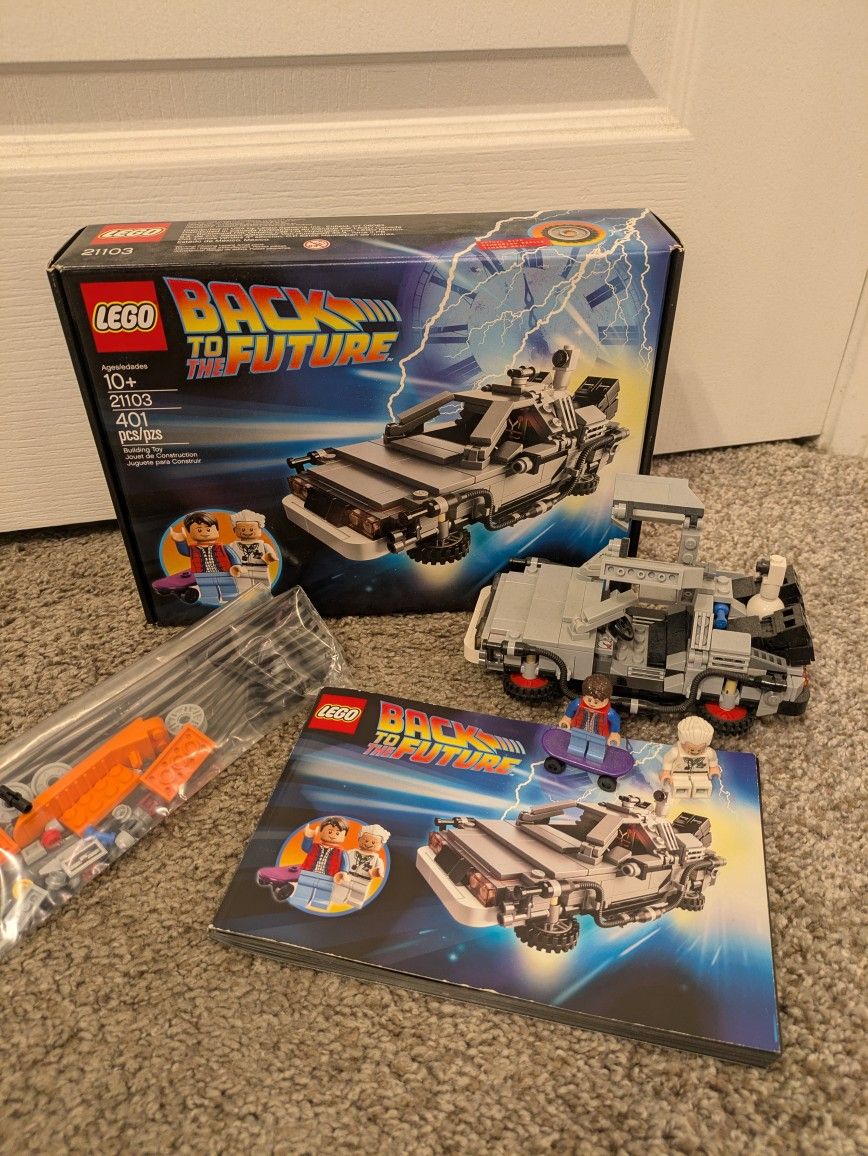 Lego Ideas Back to the Future Delorean Time Machine 21103 Rare!