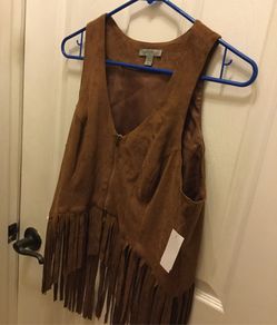 New Brown tassel blouse vest