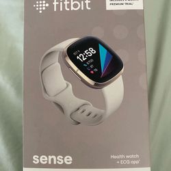 Fitbit Sense Advanced Smartwatch with Tools for Heart Health, Stress Management & Skin Temperature Trends, White/Gold 