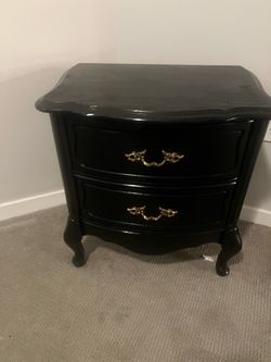 Two Black Vintage Side Tables