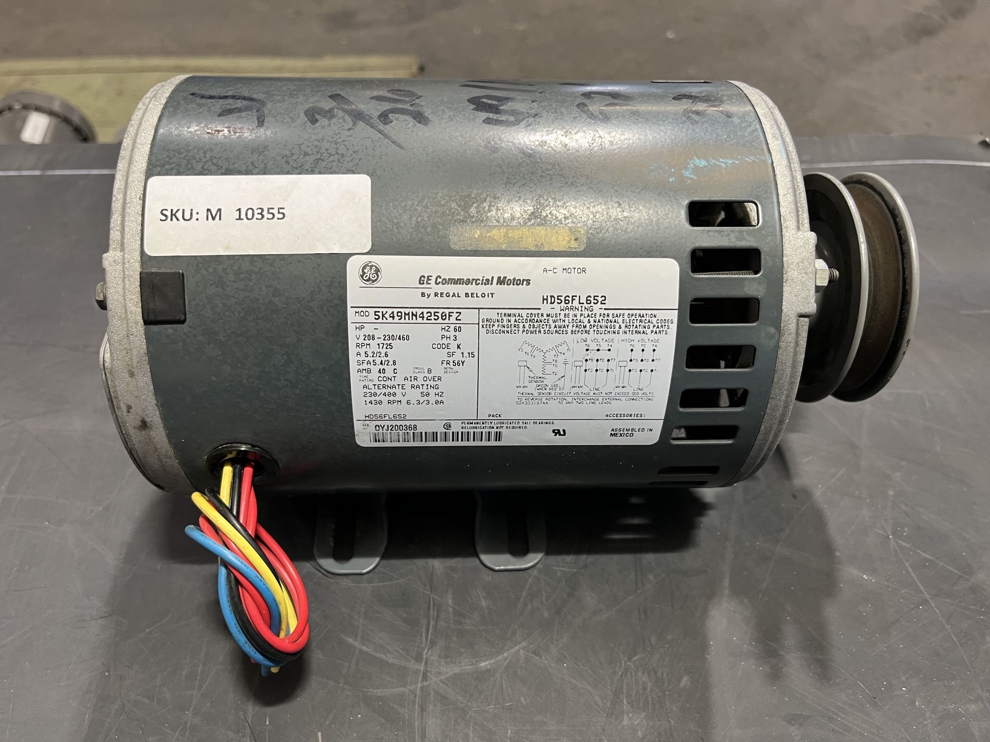 General Electric 5K49MN4250FZ 208/230/460 3PH Motor