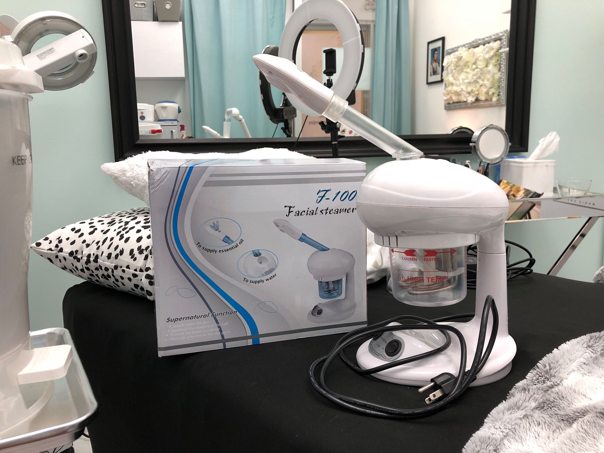 Portable Facial Steamer with Ozone & Function for Aromatherapy
