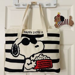 Snoopy Canvas Tote Bag , Snoopy Bag