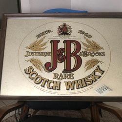 Vintage Rare Scotch Whiskey Mirror Sign