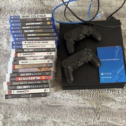 PlayStation 4 With Assortment Of Games