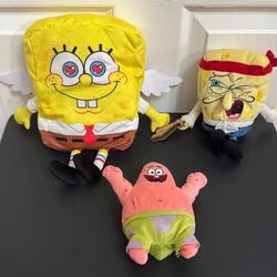 SpongeBob Patrick Plush Lot $7 for All 