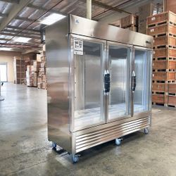 NSF Commercial 3 Door Stainless Steel Refrigerator KR-82BG1