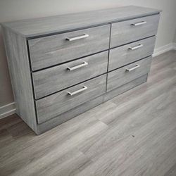 Dresser 6 Drawer Gray 